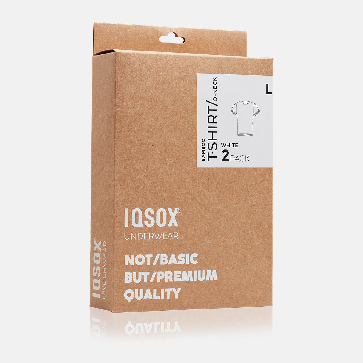 IQ Sox - Bambus T-shirt - Hvid (2-pack)