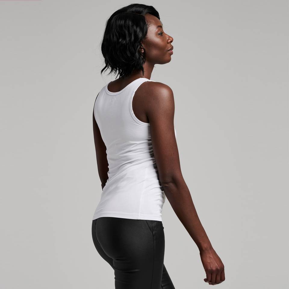 BAMBUSA Basis tanktop hvid - 2 pk