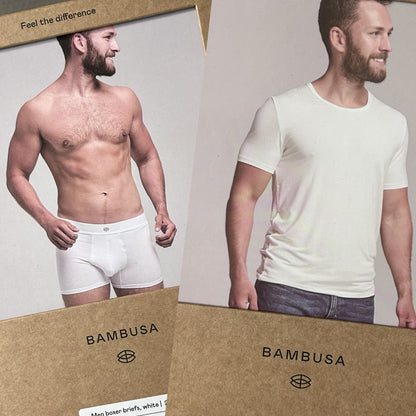 SAMPAK: T-shirt &amp; boxershorts hvid