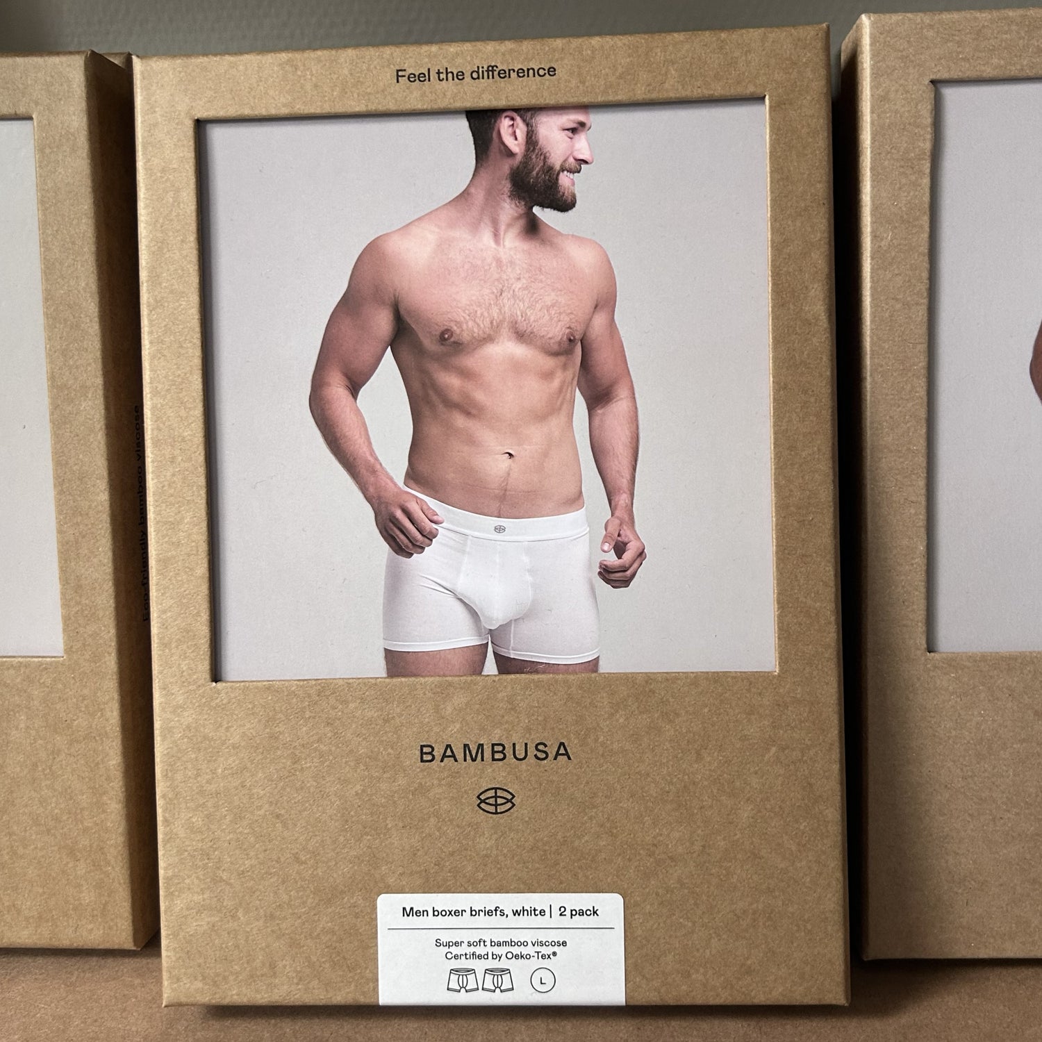 BAMBUSA Boxershorts, hvid - 2 pk