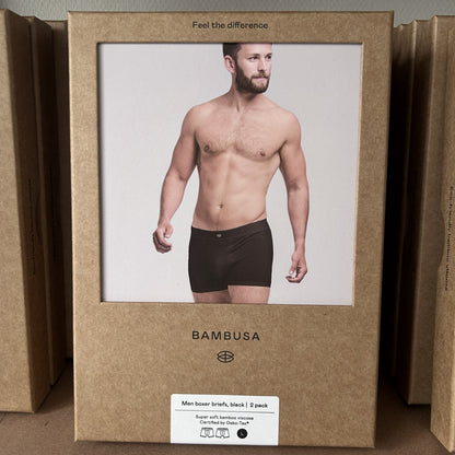 BAMBUSA Boxershorts, sort - 2 pk
