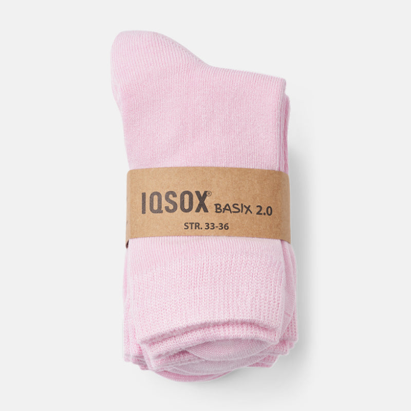 Bambus børnesokker - Pink (6 par)