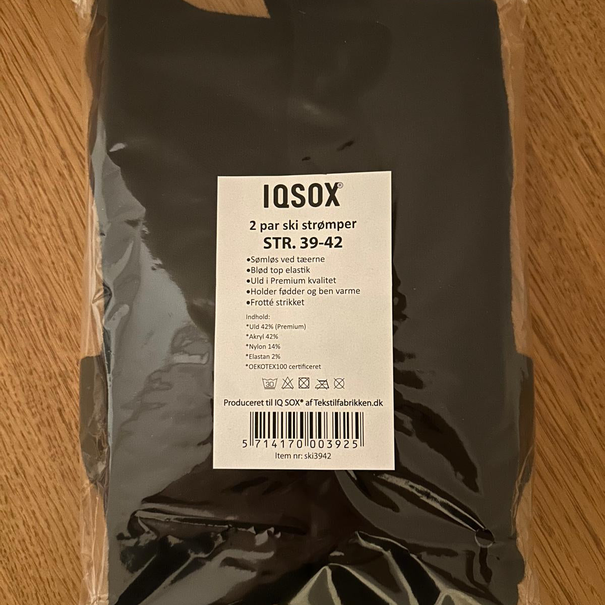 Skistrømper i uld, 2 par