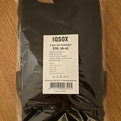 Skistrømper i uld, 2 par